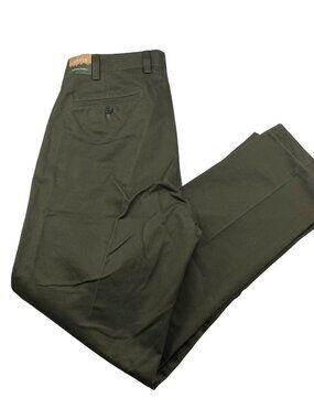 NEW Orvis Men’s 100% Cotton Flat Front Ultimate Khakis Chino Pants Green • 36x32